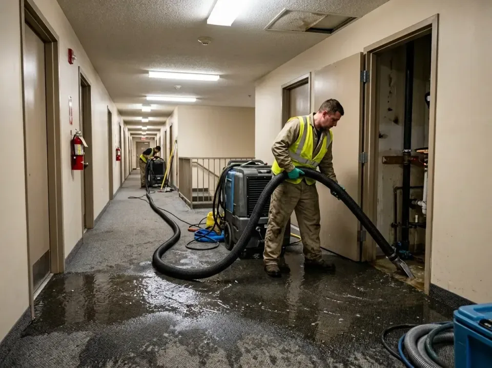 multi-unit-apartment-hallway-f-005 — frequently asked questions, Emergency Burst Pipe Water Extraction & Removal in Copper C…